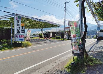 桃・ぶどう園の理想園｜第一駐車場